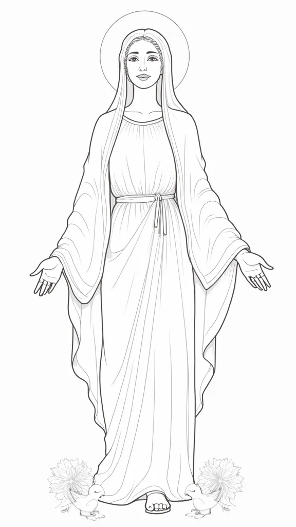 mary coloring page